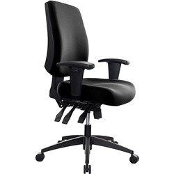 Buro Tidal Mid Back Office Chair With Arms Black Fabric Seat and Back