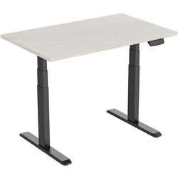 Ergovida Electric Sit-Stand Desk 1500W x 750D x 620-1280mmH Lightwood/Black
