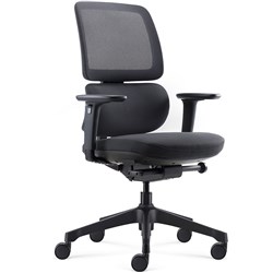 Rapidline Orca Executive Chair Mesh Back With Arms Black