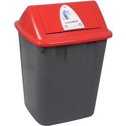 Italplast Waste Separation Bin 32 Litres Red Landfill